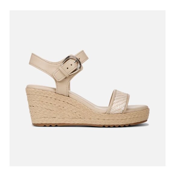 Naturalizer Women's Stella Wedge Espadrille Platform Sandal Beige Multi Size 8W - Picture 2 of 11